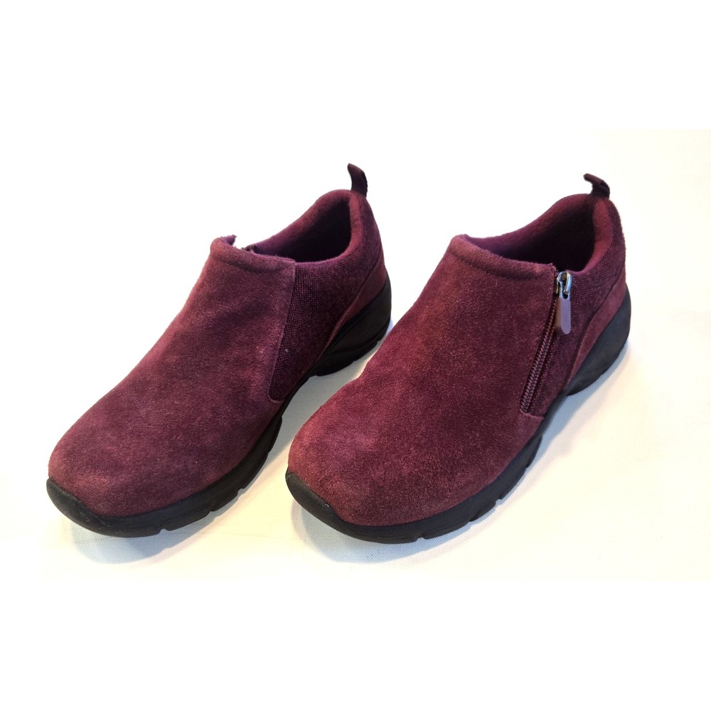 Land's End Burgandy‎ Womens Side Zip Slipon Loafers Size 8.5